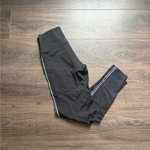 Aerie Kids Black Leggings with White Trim